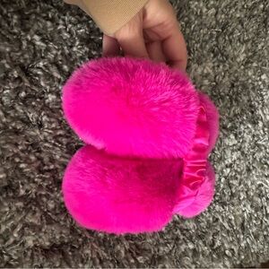 Pink Fluffy Steve Madden Earmuffs